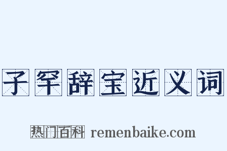 子罕辞宝近义词是什么意思的图片